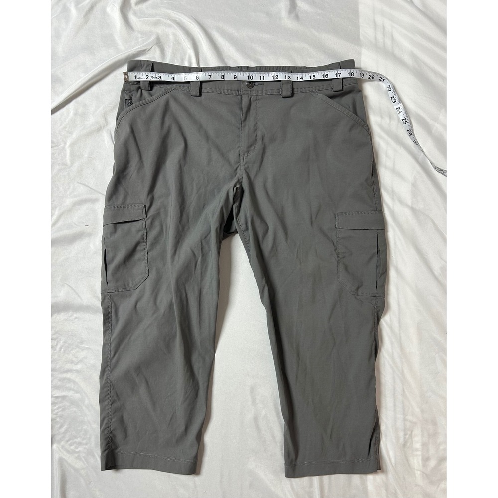 Duluth Trading Co Womens 16 Gray Dry on the Fly Cargo Crop Pants Hiking Outdoor - Picture 12 of 16